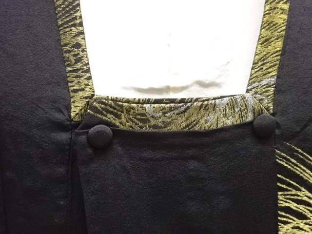  大正ロマン　糸菊模様織り出し漆ロング絵羽道行コート